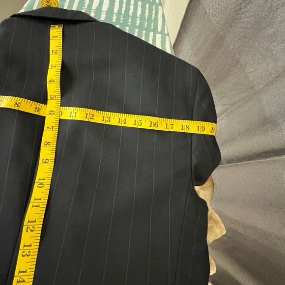 VTG Haggar Gallery Men's 40L Pinstripe Double Breasted Blazer USA Power Jacket - Picture 14 of 14